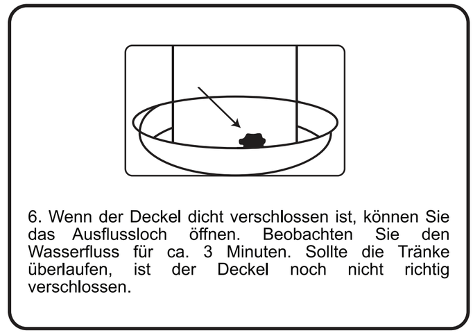 Hühnertränke Silikonöffnung oeffnen