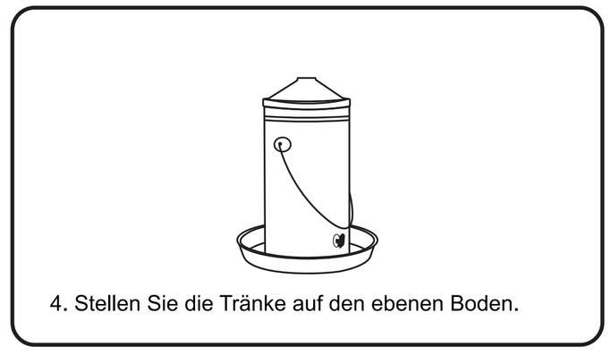 Tränke auf den Boden stellen