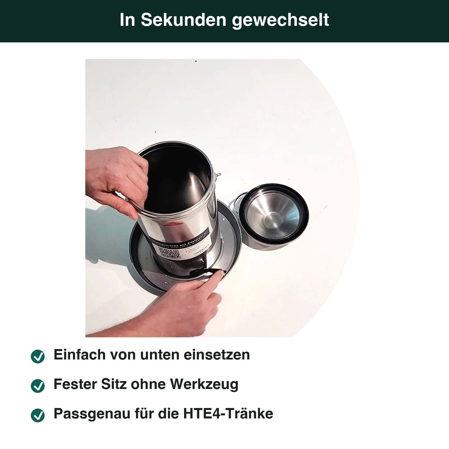 Silikonstöpsel in Sekunden gewechselt – ohne Werkzeug