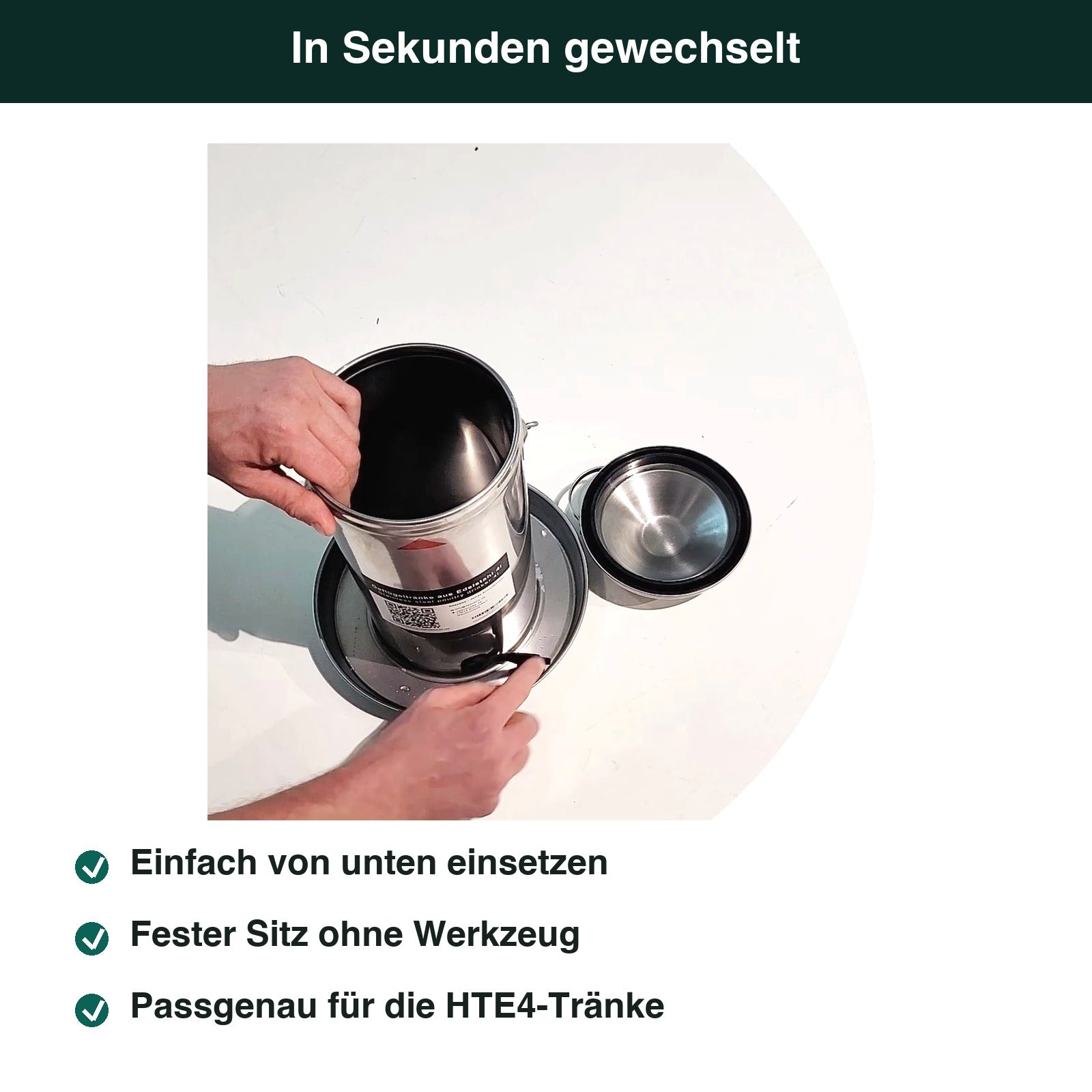 Silikonstöpsel in Sekunden gewechselt – ohne Werkzeug