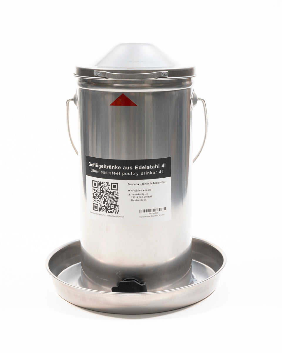 HTE4 Hühnertränke aus Edelstahl – Generalüberholt & geprüft