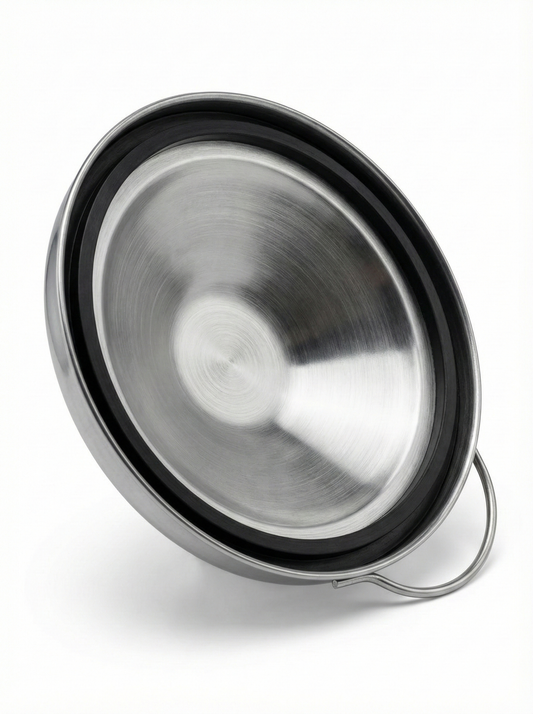 Descena Ersatzdeckel für Hühnertränke HTE4 – Edelstahl 304, mit Dichtung | Original Ersatzteil für 4-Liter Tränke – Langlebig & Passgenau